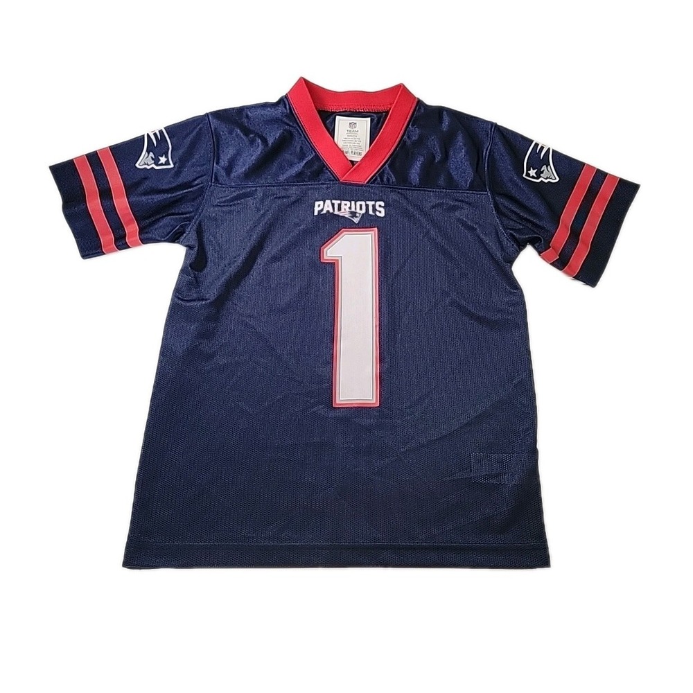 CAM NEWTON NFL Team Apparel New England Patriots Youth Medium Football Jersey